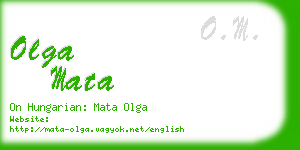 olga mata business card